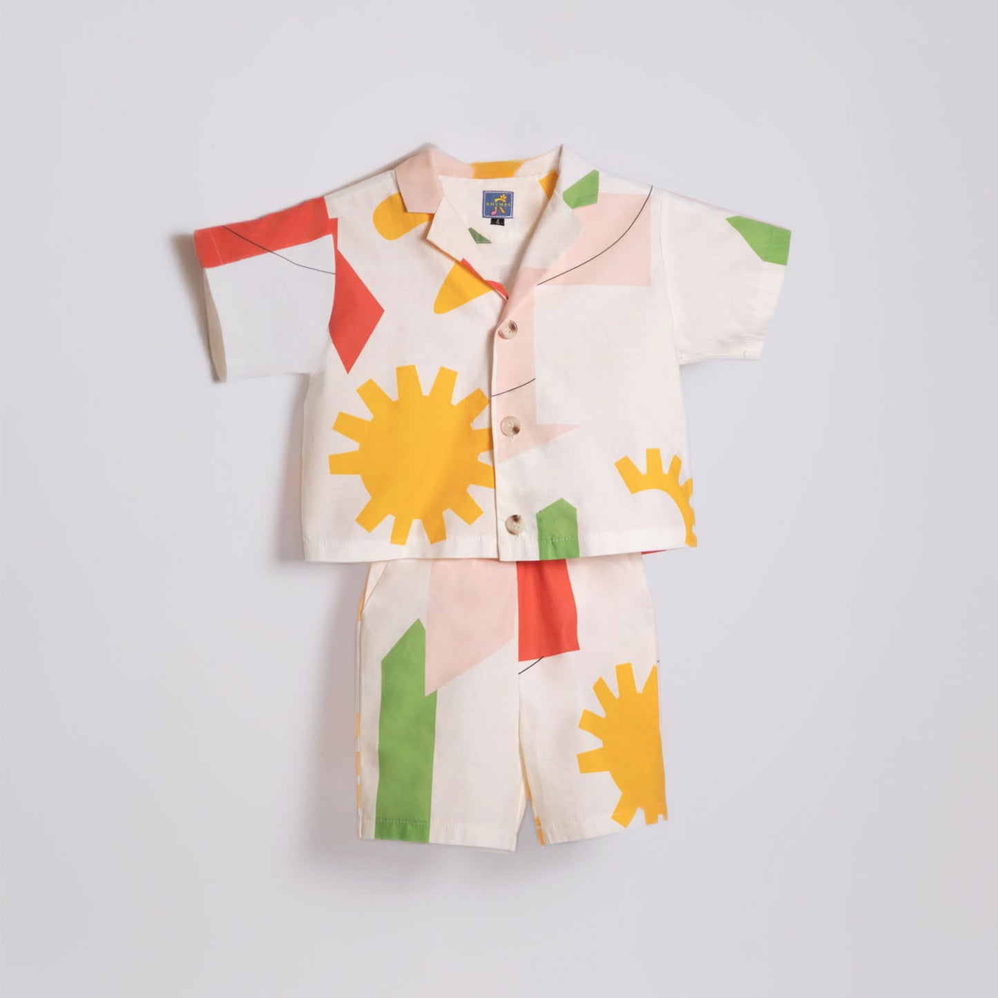 Boys Multi color Two Piece Summer Set