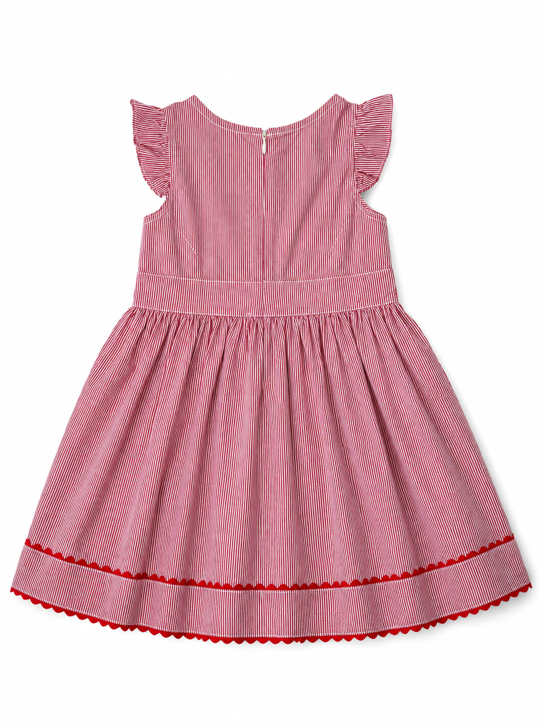 Red Pinstripe Bow Dress