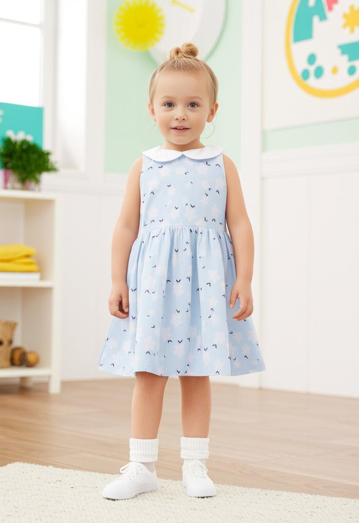 Girls Summer Dress - Blue