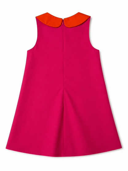 Girls Summer Dress - Pink and Orange