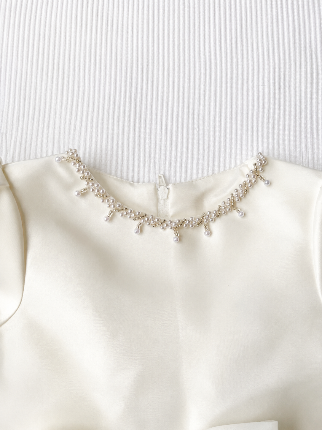 Ivory Pearl Elegance Party Dress