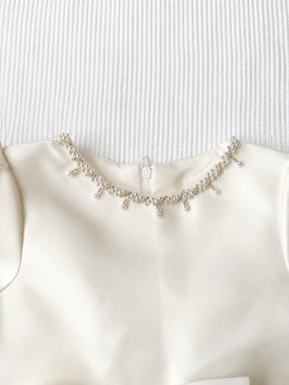 Ivory Pearl Elegance Party Dress