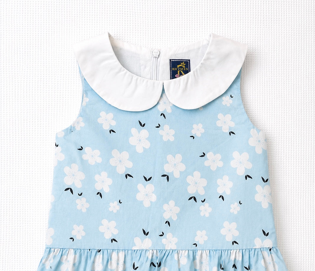 Blue Blossom Peter Pan Collar Dress