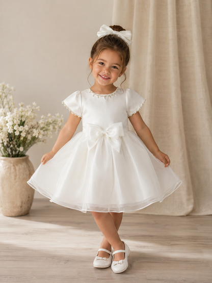 Ivory Pearl Elegance Party Dress