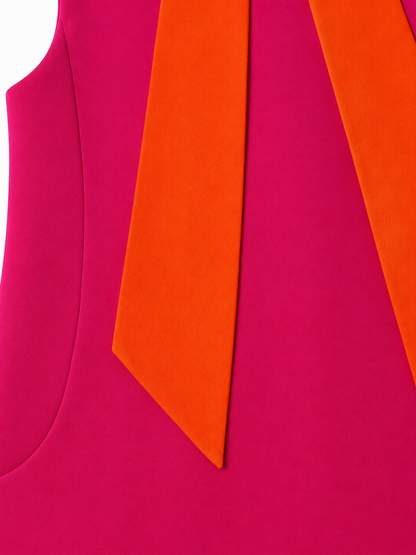 Girls Summer Dress - Pink and Orange