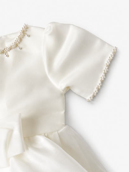 Ivory Pearl Elegance Party Dress