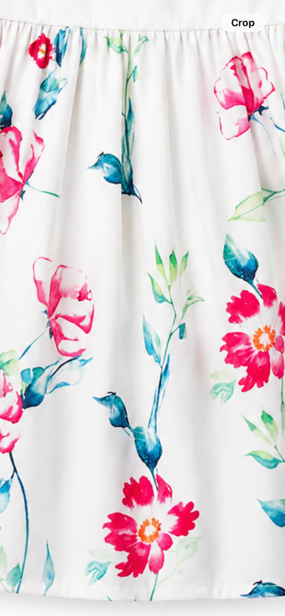 Floral Flutter Sleeve Dress